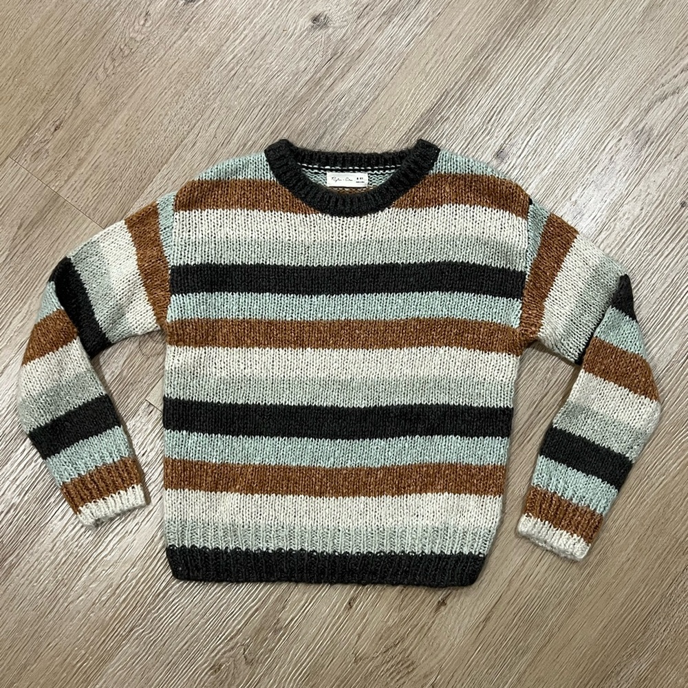 NWOT Aspen stripe sweater Rylee + Cru size 8-9 girl or boy